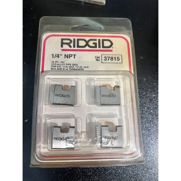 RIDGID 1/4" NPT Alloy Steel Pipe Dies 37815 - Picture 1 of 3
